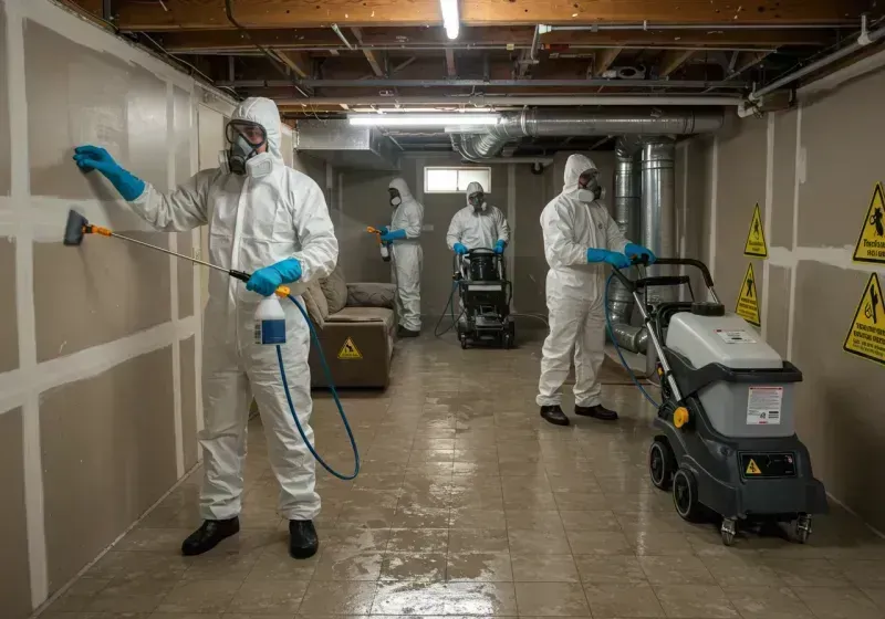 Basement Moisture Removal and Structural Drying process in El Segundo, CA